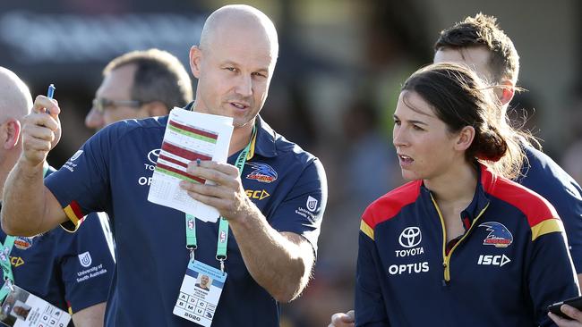 Matthew Nicks is about to enter his first premiership season as Adelaide’s senior coach. Picture: Sarah Reed