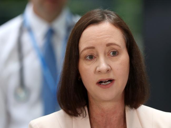 Health Minister Yvette D’Ath says the number of returned travellers testing positive is a concern with the majority returning from Papua New Guinea. Picture: Nigel Hallett