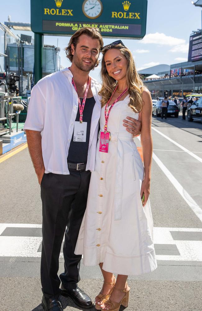 With her boyfriend, Bass Miller. Picture: Jason Edwards