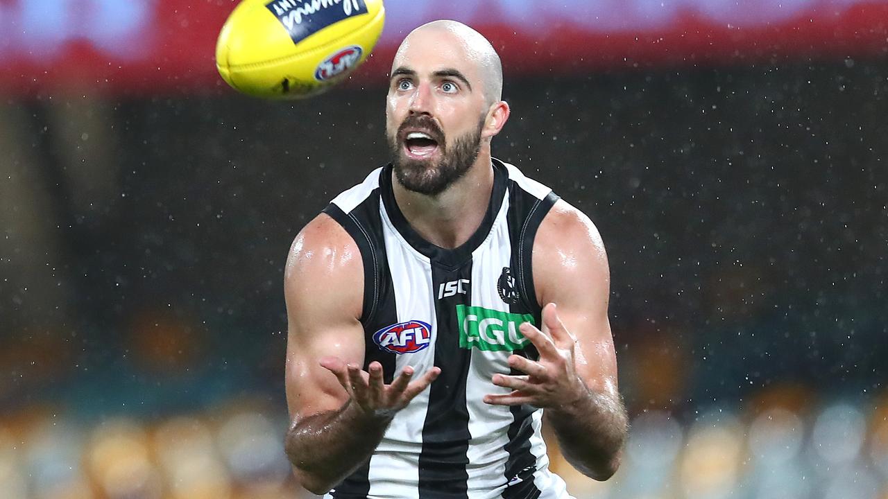 Collingwood’s Steele Sidebottom is set to head home from the hub. (Photo by Jono Searle/AFL Photos/via Getty Images)