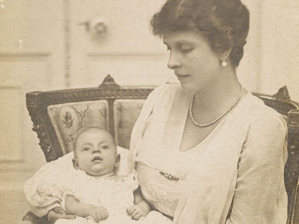 Prince Philip in his mother’s arms, Princess Alice of Battenberg. Picture: Royal Collection Trust