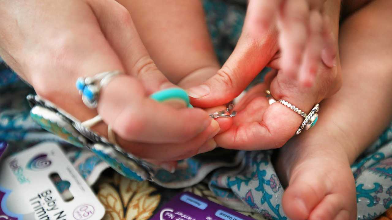 The Nail Snail takes the fear out of trimming young children's nails. Picture: Scott Powick