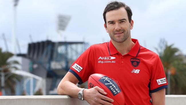 Jordan Lewis signed a three-year deal with Melbourne. Picture: Michael Klein