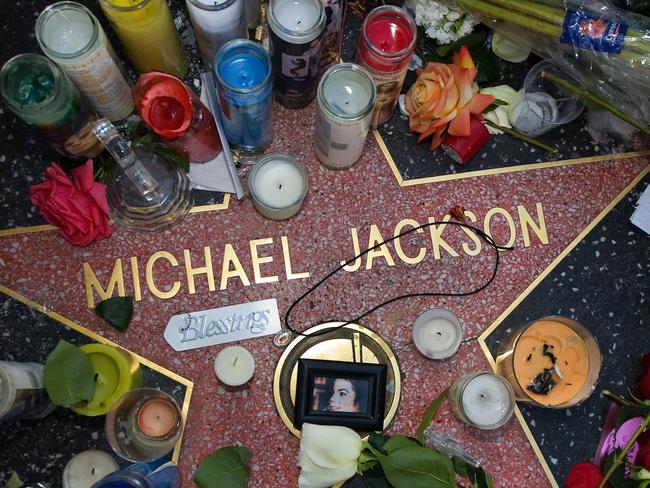 The star of US music legend Michael Jackson on the Hollywood Walk of Fame after he died in 2009. Picture: AFP