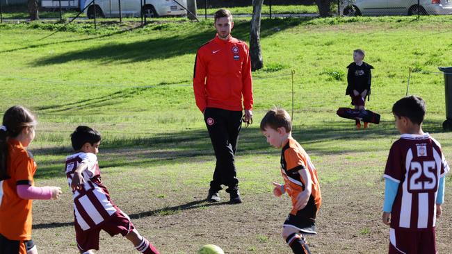 Wanderers Scott Jamieson &amp; Jackson Bandiera referee the clubs junior games.