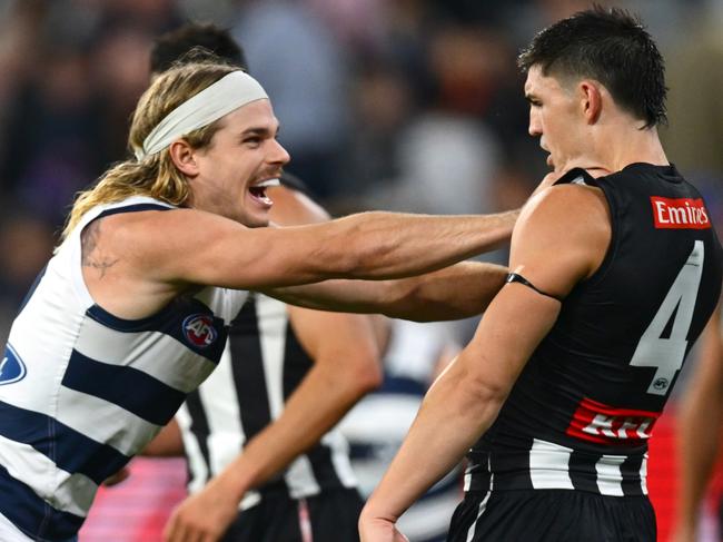 There’s still room for some on-field antics at his new club. Picture: Quinn Rooney/Getty Images