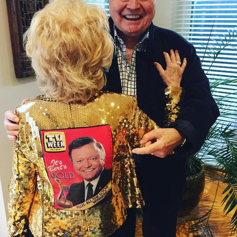 Patti and Bert Newton ... "Even though Berts not well I'm taking him to the Logies" Picture: Instagram