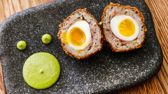 Don’t miss the rabbit Scotch egg at the Parker Street Project at Dunkel’s Royal Mail Hotel. It’s worth the drive.