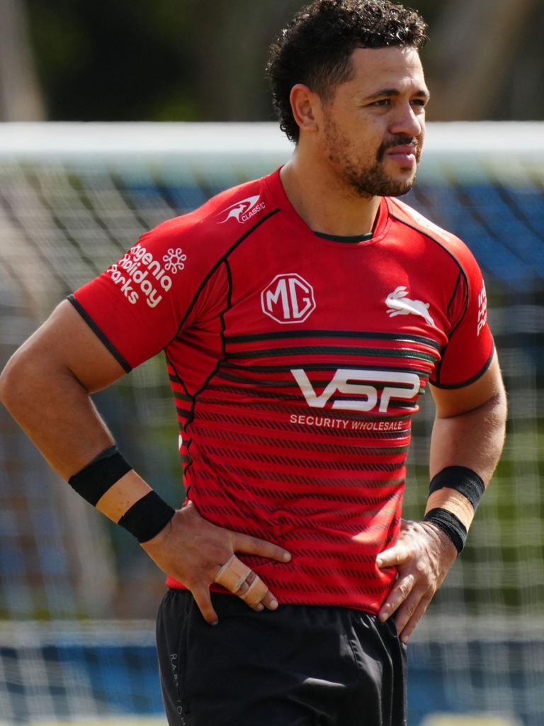 Jacob Gagai prepares to make his debut. Picture: Sunny Brar/Rabbitohs Digital