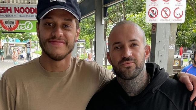 Pete Davidson with businessman Chris Bowtell in Cairns