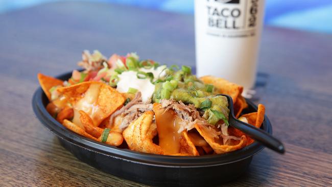 Stacked Nachos Supreme at Taco Bell in Annerley, Brisbane. Picture: AAP