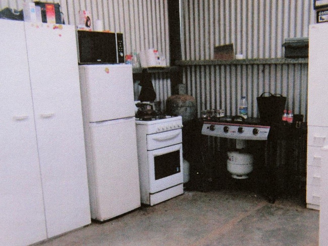 The farm: Whitegoods and a gas barbecue were crammed into a corner of the Colts’ farm shed. One of Charlie Colt’s few admissions so far has been that the indoor gas barbecue was indeed a safety hazard.