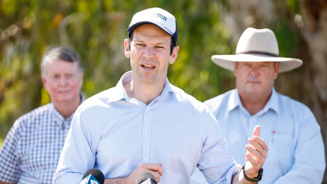 Senator Matt Canavan declared net zero “was dead” during the election campaign, with David Littleproud slamming the comments. Pictures: Brad Hunter Office of the Deputy Prime Minister