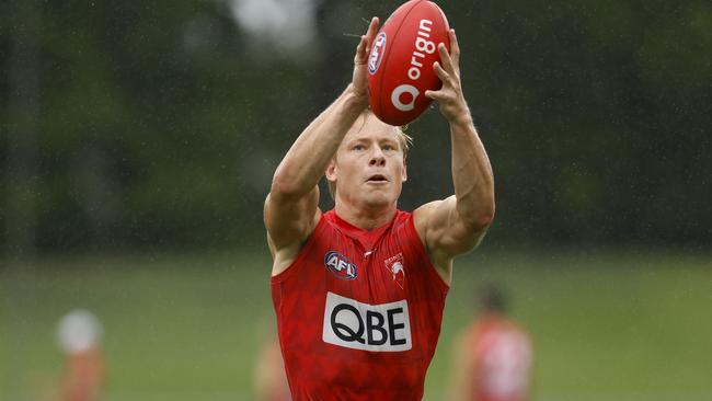 Isaac Heeney during Sydney Swans training at CEX Stadium, Coffs Harbour as part of their Community Camp on January 29, 2024. Photo by Phil Hillyard (Image Supplied for Editorial Use only - **NO ON SALES** - Â©Phil Hillyard )