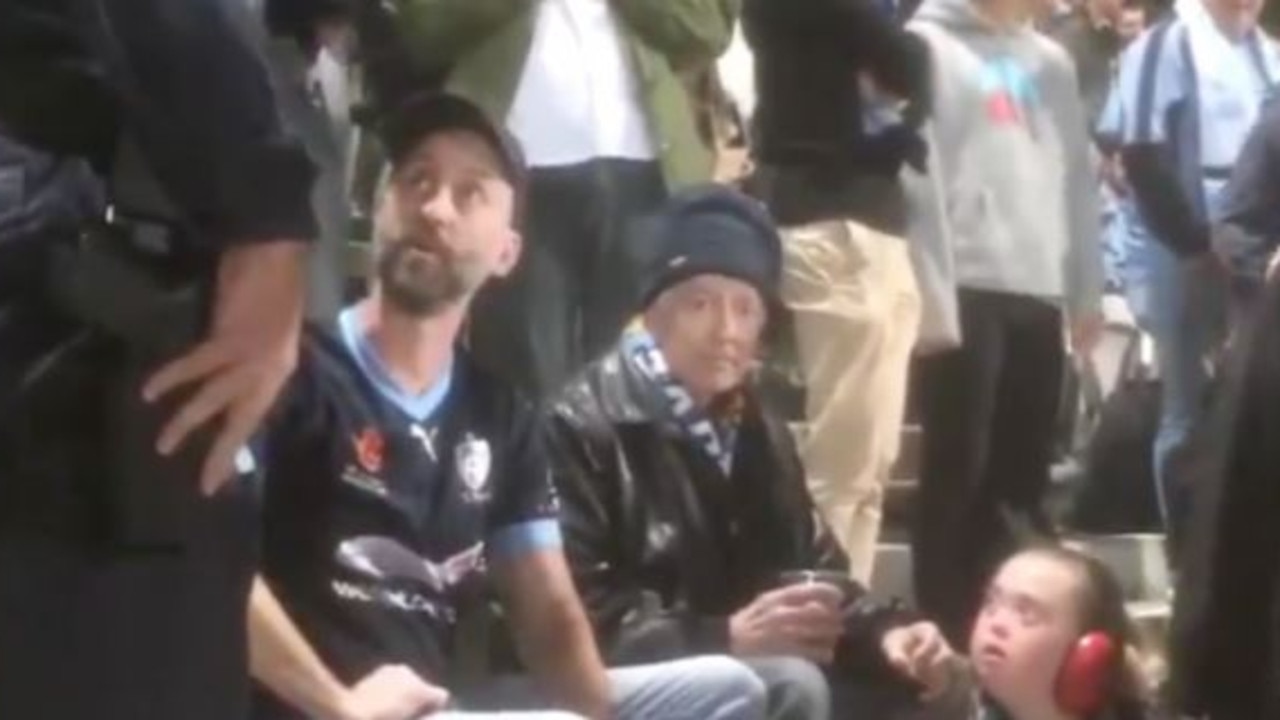 A Sydney FC fan was evicted from the stadium along with his daughters.