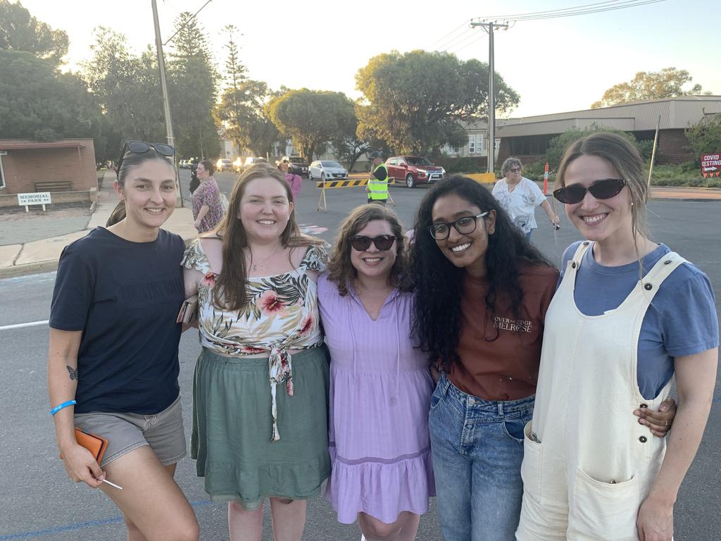 Sam, Maddi, Caitlin McCarthy, Sheetal Thomas, and Martina Potts are all super excited for their Christmas platter night next week. Picture: Isaac Selby