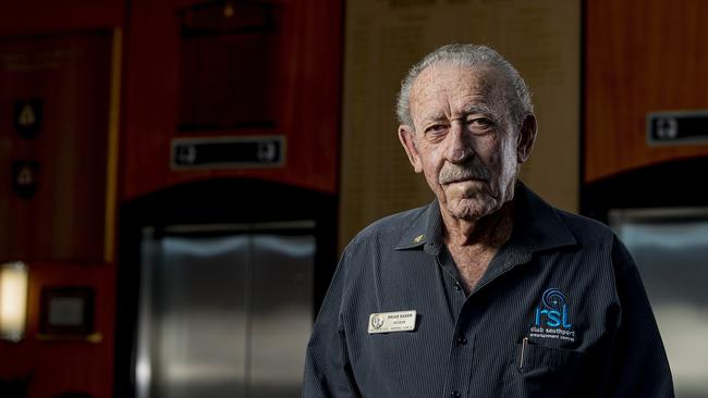 Brian Baker has been a member of the Southport RSL since 1971. Picture: Jerad Williams.