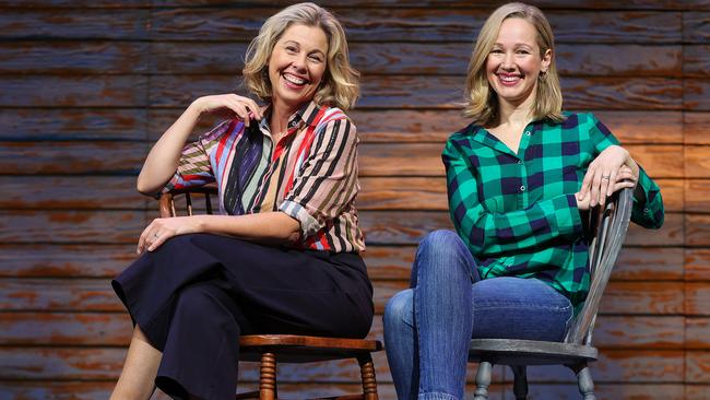 Katrina Retallick and Zoe Gertz, two of the stars from hit new musical Come From Away, at The Capitol Theatre. Picture: Justin Lloyd