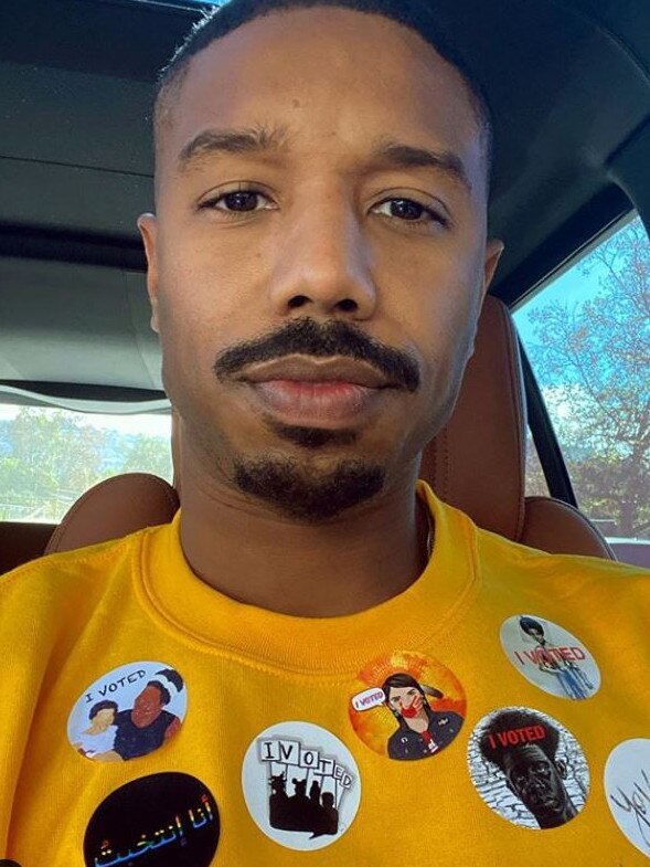 ‘I voted’. Black Panther star Michael B Jordan. Picture: Instagram