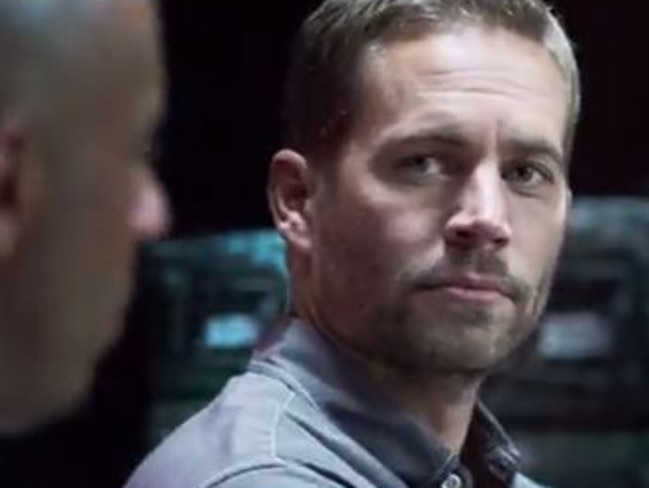 Final scenes ... late actor Paul Walker in a scene from the trailer for Furious 7.