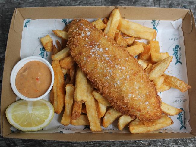 Fish and chips at Angler, Stirling