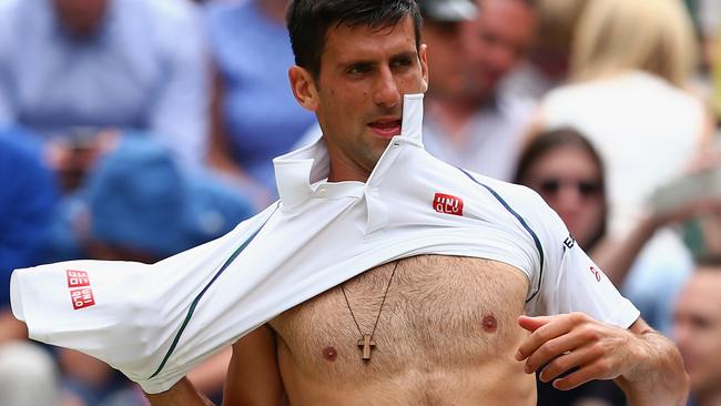 Novak Djokovic at Wimbledon in 2015. Picture: Getty