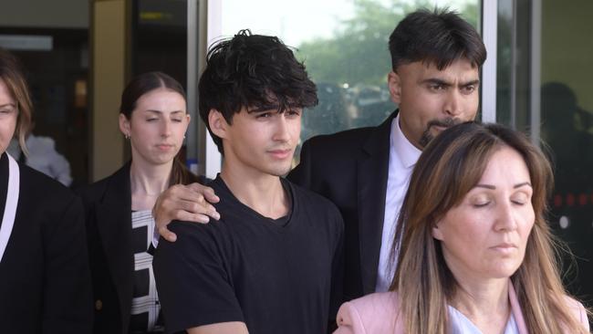 18-year-old Dhirren Randhawa is seen leaving Christies Beach Magistrates Court. Picture: NCA NewsWire / Roy VanDerVegt