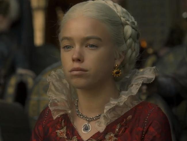 Alcock plays the young version of Princess Rhaenyra Targaryen. Picture: BINGE/Foxtel/HBO