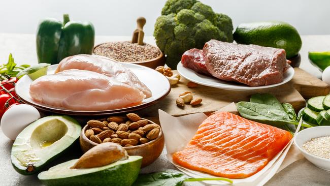 Prioritise protein from whole foods like legumes (beans, lentils), nuts, milk, yoghurt, cheese, eggs, fish and chicken. Picture: Getty Images