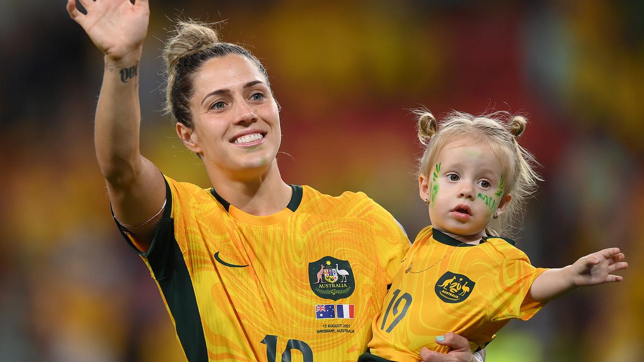 Katrina Gorry of Australia with her daughter. Photo by Justin Setterfield/Getty Images