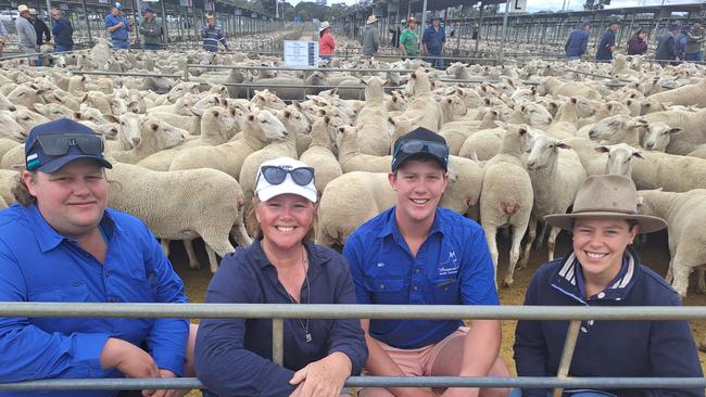 The Cartwright family at the sale. Picture: Jen Kelly