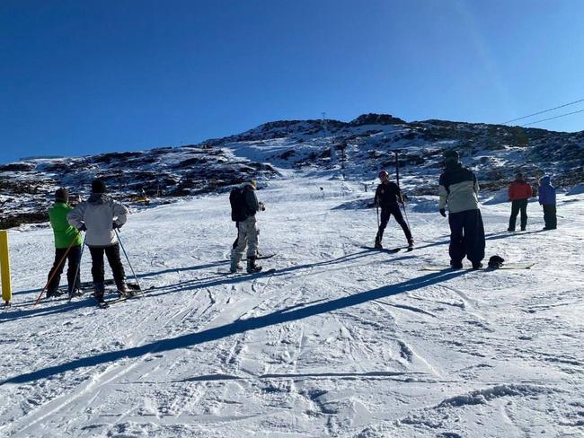 Skiiers enjoying the slopes at the Ben Lomond Alpine Resort. Picture: Supplied.