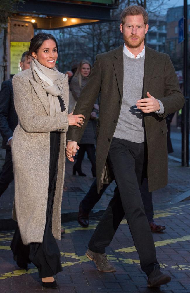 The happy couple! Meghan Markle and Prince Harry. Picture: AFP