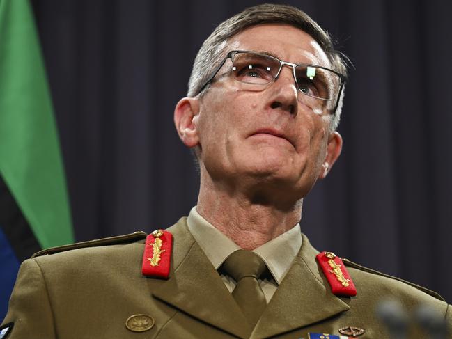 CANBERRA, AUSTRALIA, NewsWire Photos. JULY 31, 2023: The Deputy Prime Minister, Richard Marles, and Chief of the Defence Force, General Angus Campbell hold a press conference at Parliament House in Canberra. Picture: NCA NewsWire / Martin Ollman