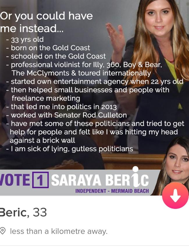 She’s using online dating to pitch her campaign