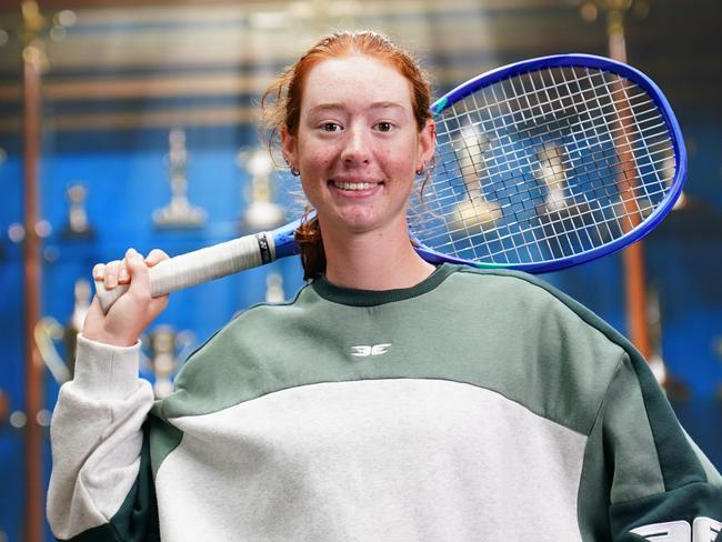 January 12: Maya Joint (AUS) poses in the studio, behind the scenes at the Australian Open at Melbourne Park on Sunday, January 12, 2025. Photo by TENNIS AUSTRALIA/ SCOTT BARBOUR