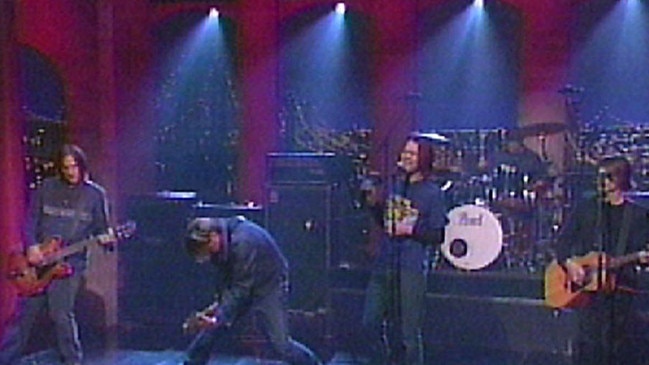 Powderfinger performs on the David Letterman show in 2001