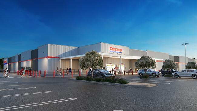 Artist's impression of the 13,620sqm Costco Wholesale Warehouse and Costco service station