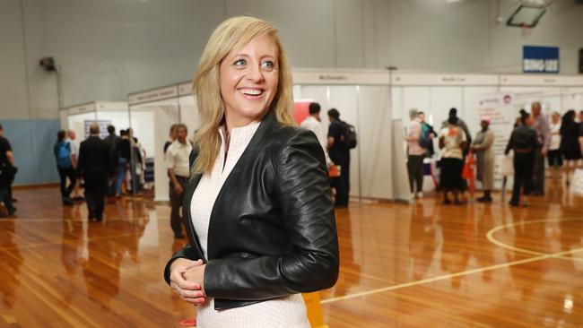 Melissa McIntosh at a Jobs Fair at Penrith Valley Regional Sports Centre. Picture: Richard Dobson