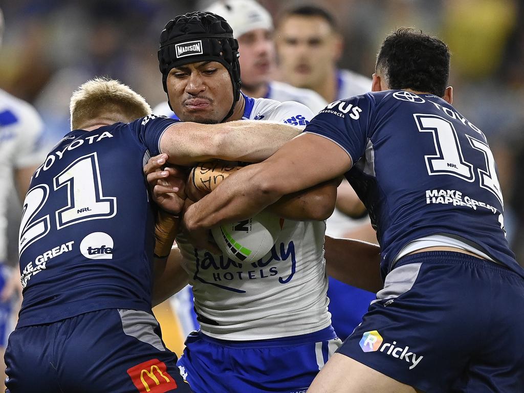 Stephen Crichton had an injury scare in the first half. Picture: Ian Hitchcock/Getty Images