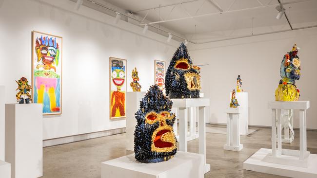 A look at The Self Portrait and The Masks (2024) by Ramesh Mario Nithiyendran at Sullivan+Strumpf. Photo: Supplied