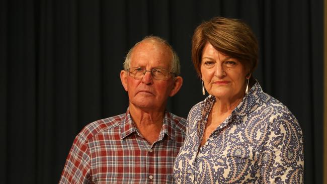 Bob and Heather Elliot at Parliament on Thursday. Picture: Jake McCallum