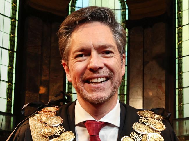 Nicholas Reece to be sworn in as the 105th Lord Mayor of Melbourne. He will be presented with the mayoral robes and chains in the council chamber.                      Picture: David Caird