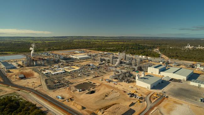 Albemarle's lithium refinery near Bunbury in Western Australia.