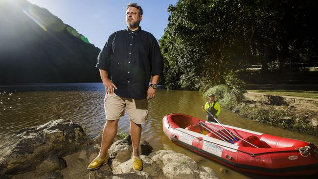 Cairns Adventure Group owner Roderic Rees with river guide Steve Harris. Picture: Sean Davey