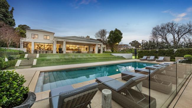 47 Lansell Rd recently sold for close to $44m in Toorak, where house price growth easily exceeds wages.