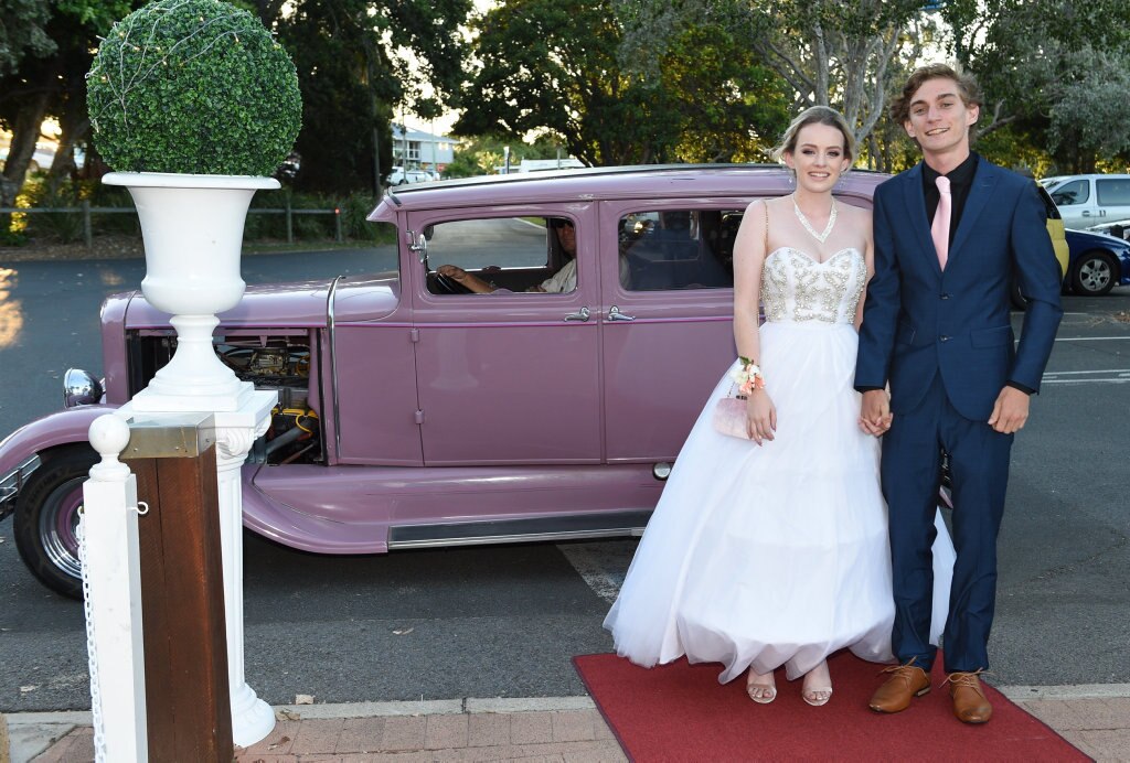 Hervey Bay High formal at the Waterfront - Sharney Bouveng and Mahoney Lange. Picture: Alistair Brightman