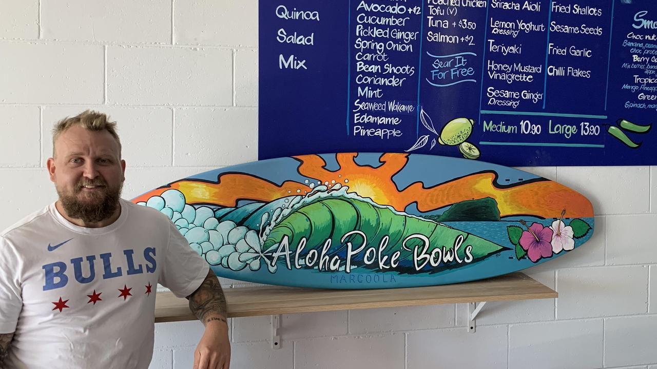 Aloha Poke Bowls owner Chris Woodley said he encourages more people to visit locally owned businesses on the Coast as inflation hits.