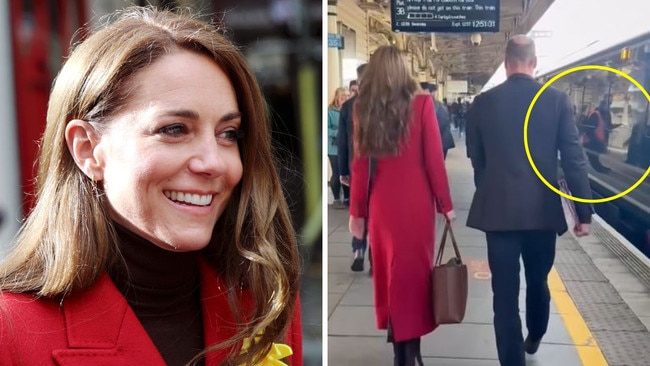 Will and Kate catch the train