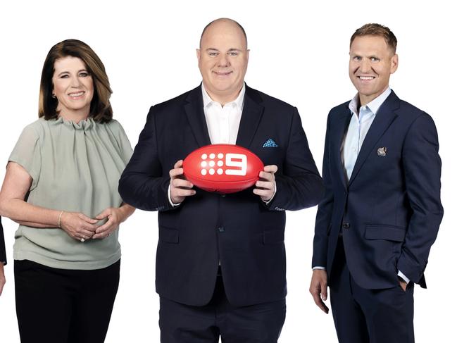 Caroline Wilson, Craig Hutchison and Kane Cornes have all left Channel 9. Picture: Channel 9